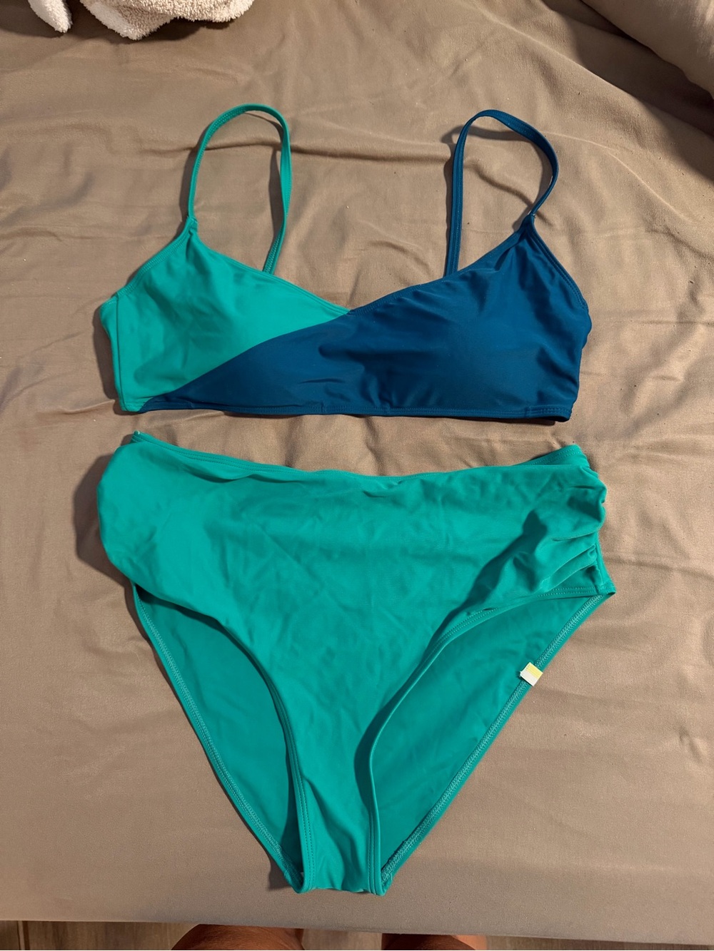 Sumersalt Two-Tone Blue & Teal Women’s Bikini Set